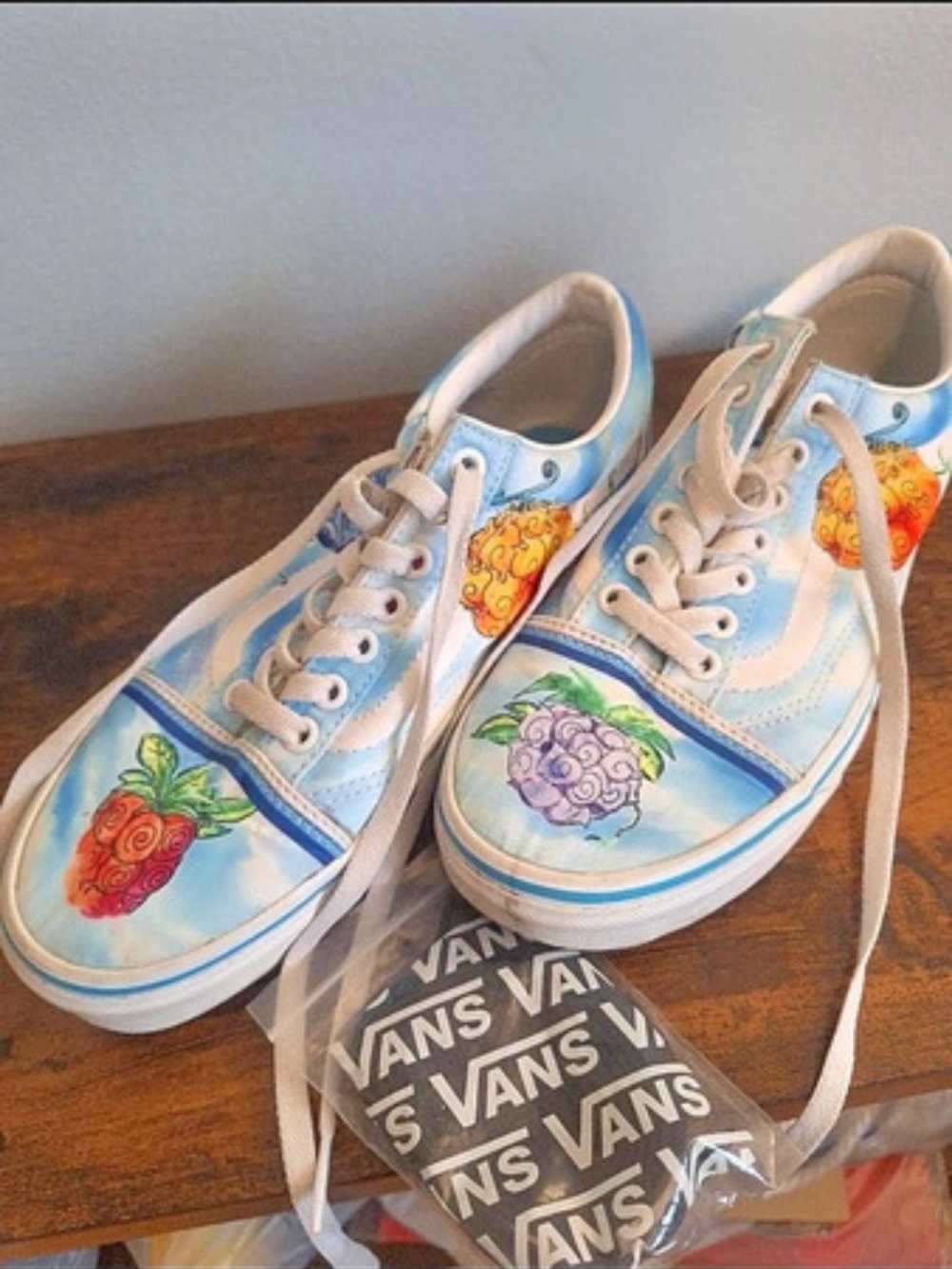 Vans x One Piece Old Skool Devil Fruit Sneakers Blue & White